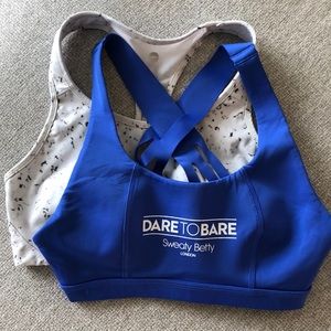 1 M Avia white bra & 1 M blue sweaty Betty bra